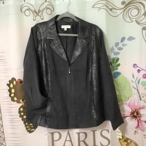 NWT~Studio Works~Gray~Size 18~Zip Front Jacket